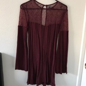 Kendall & Kylie long sleeve dress lace boho